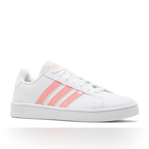 Adidas Grand Court Base 'White Glow Pink' Women's Sneakers